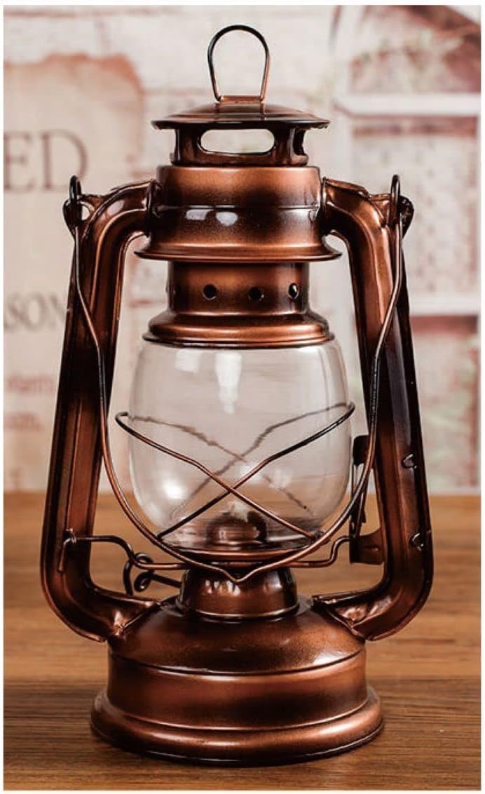 Oil Lamps & Accessories - Kerosene lamp, Oil lamp, Old-Fashioned Kerosene lamp with Cotton core Lighting, Retro Kerosene lamp, Suitable for Indoor Power Failure Emergencies, can be Decorated in The inn Corridor bar