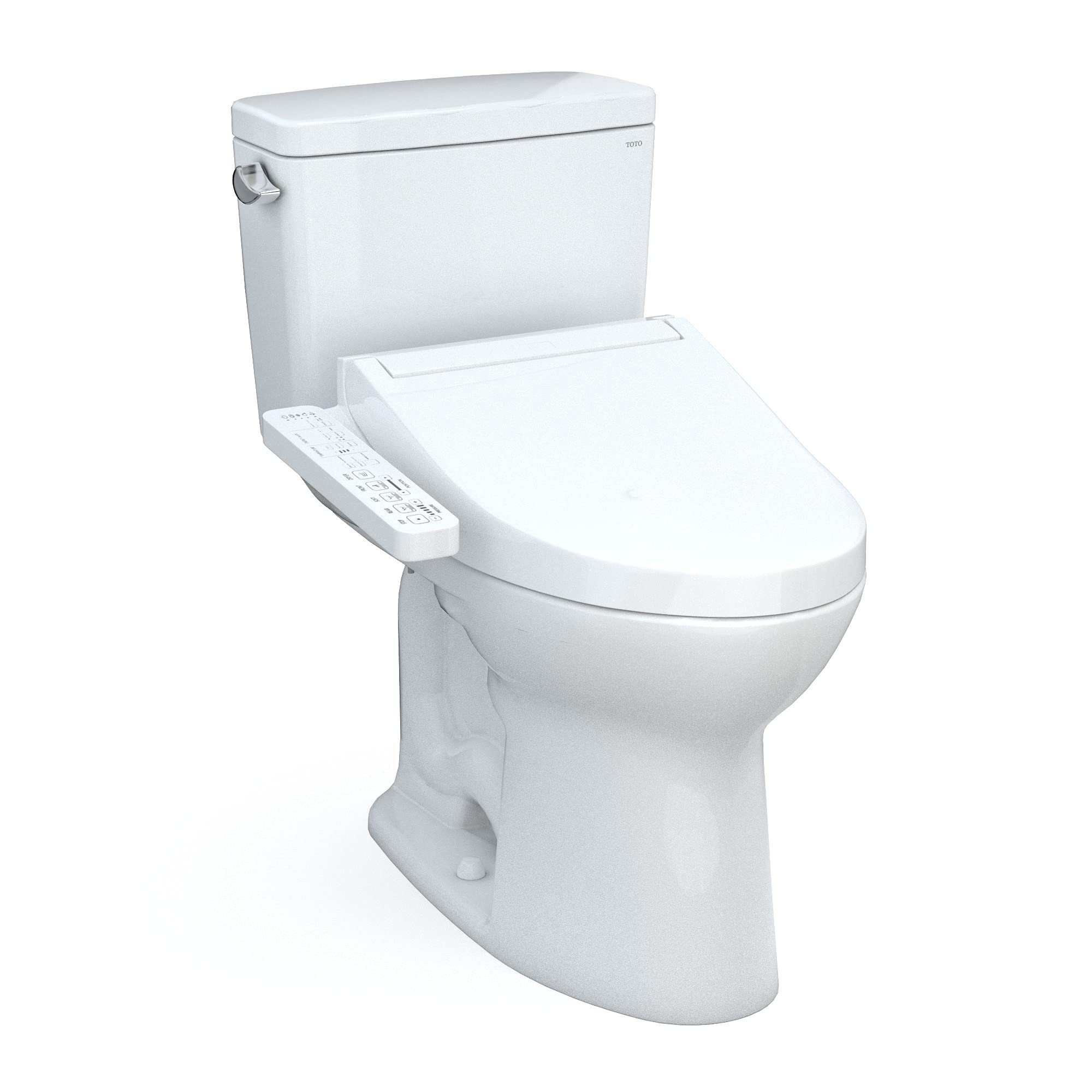 Photo 1 of ***PARTIAL SET*** TOTO Drake WASHLET+ Two-Piece Elongated 1.28 GPF TORNADO FLUSH Toilet with C2 Bidet Seat, Cotton White - MW7763074CEG#01