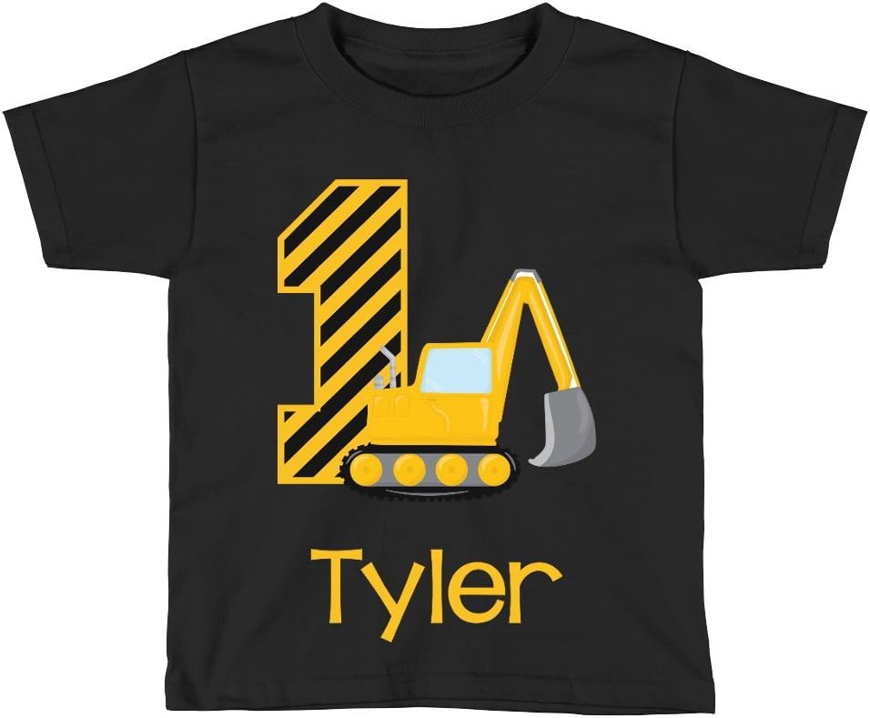 Blu Magnolia Co Boys Construction Birthday Shirt Any Age | Personalized with Any Name