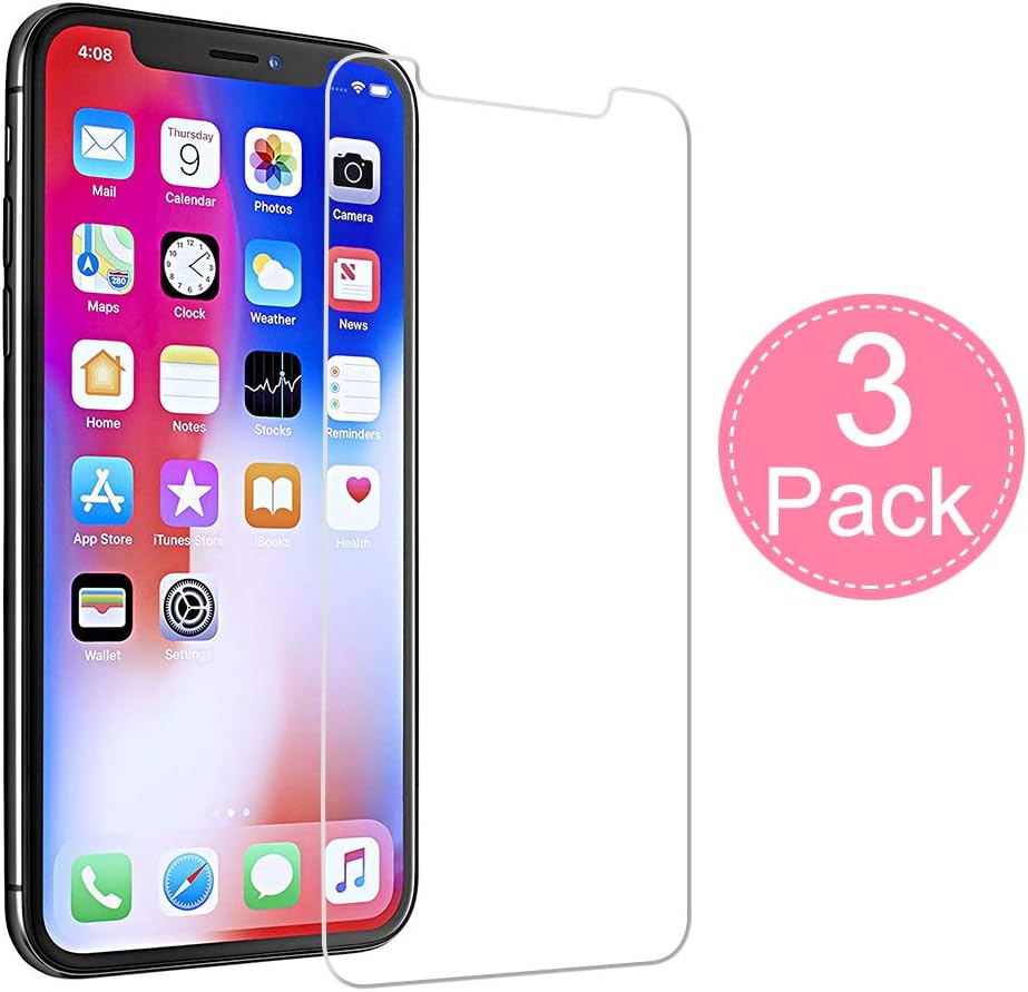 [3 Pack] iPhone Xs/X Glass Screen Protectors Eastoan iPhone Xs/X Tempered Glass Screen Protector [3D Touch] [9H Hardness] [No Bubble] Compatible with iPhone Xs/X[5.8 Inch]