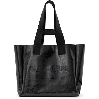 Amazon.com: ALLSAINTS WOMEN'S W054XB IZZY LEATHER TOTE BLACK ONE