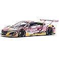 NSX GT3 EVO22#08 Pink with Graphics EVA RT Production Model Custom Type-08 1/64 Diecast Model Car by Pop Race PR640109