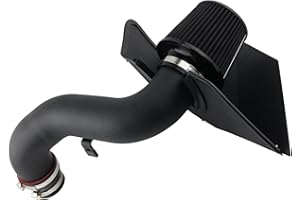 Cold Air Intake Compatible with VW Golf GTi R GLi Arteon1.8T 2.0T 2015-2020, Black Tube & Black Filter High Flow Aluminum Pip