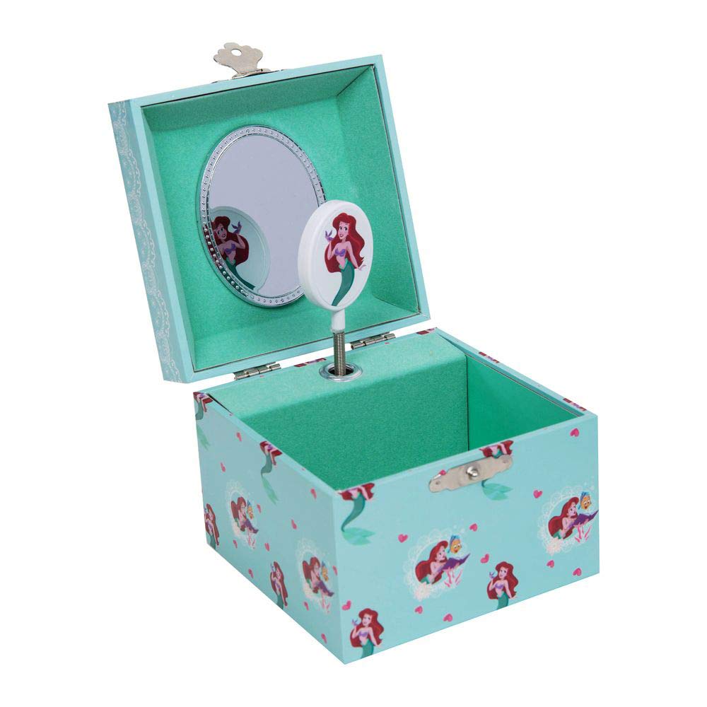 Widdop Disney Princess Ariel Little Mermaid Small Cube Musical Jewellery Box Girls Gift DI710