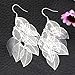 ANDI ROSE Fashion Bohemia Jewelry Leaves 925 Sterling Silver Plated Earrings for Women Girls (Silver-I)