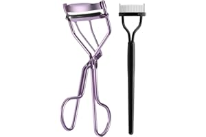 Acavado Professional Eyelash Curler with Lash Comb – Award-Winning Design – Pinch-Free, Effortless Curl for a Lash-Lift Effect in Seconds, Perfect for Home or Travel, Purple