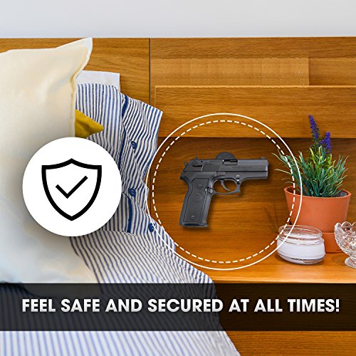 Perk MAG GRIP 2 Pack | Rubber Coated Gun Magnets | Includes BONUS Disc Magnet | Conveniently Mounts ANY Concealed Handgun ~ Shotguns ~ Magazines in Cars, Under Desk, Bedside | Gun Organizer