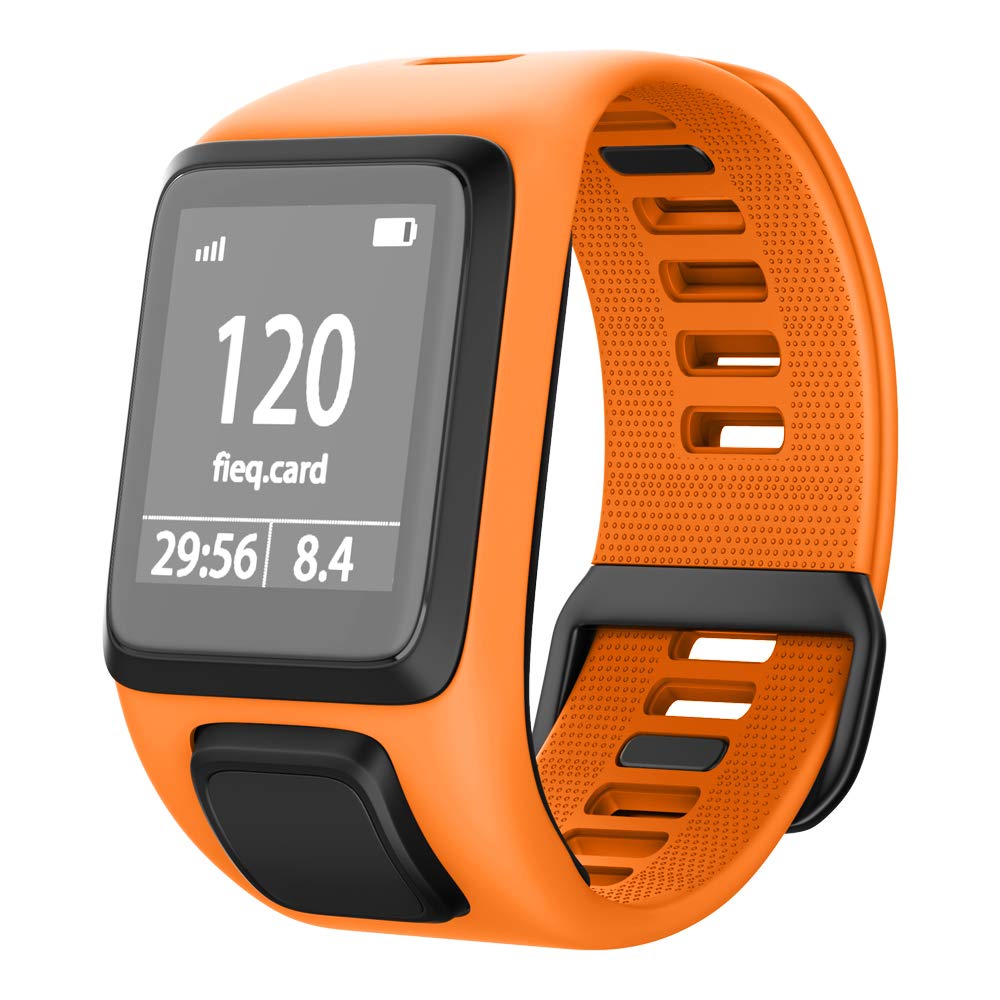 NotoCity for Tomtom Strap, Watch Strap Replacement for Tomtom Runner 3, Spark 3, Runner 2, Spark, Golfer 2,Adventurer(orange)