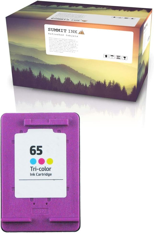 Summit Ink Remanufactured Ink Cartridge Replacement for HP 65 for Deskjet 2620 2630 2655 3720 3730 3750 3755 Envy 5020 5030 5055 AMP 100 (1 Color)