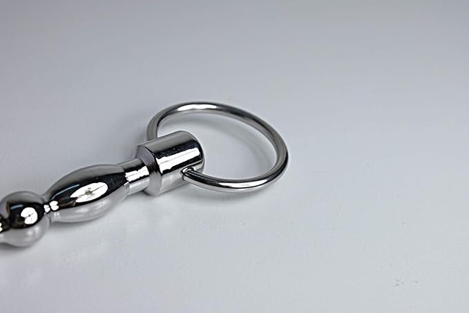 Amazon.com: 130 mm de Largo uretral de cuentas sonidos dilatador pene inserto varilla de Acero inoxidable enchufe del Martillo Macho castidad uretra ...