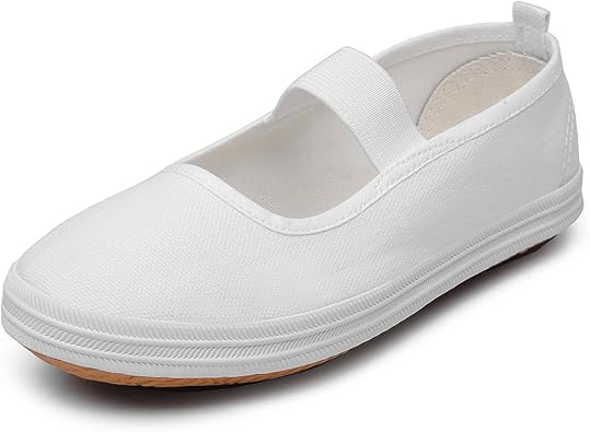 white canvas flats