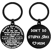 ENGZHI 13th Birthday Decorations for Boys, 13 Year Old Boy Birthday Gift Ideas for Son Grandson, Metal Keychain