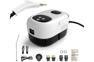 TwoOases 2500W Steam Cleaner, High Pressure Handheld Steam Cleaner for Home, Portable Car Steamer For Cleaning, High-Temperature Pressurized Steam Cleaning Machine for Kitchen, Bathroom, Tile (White)