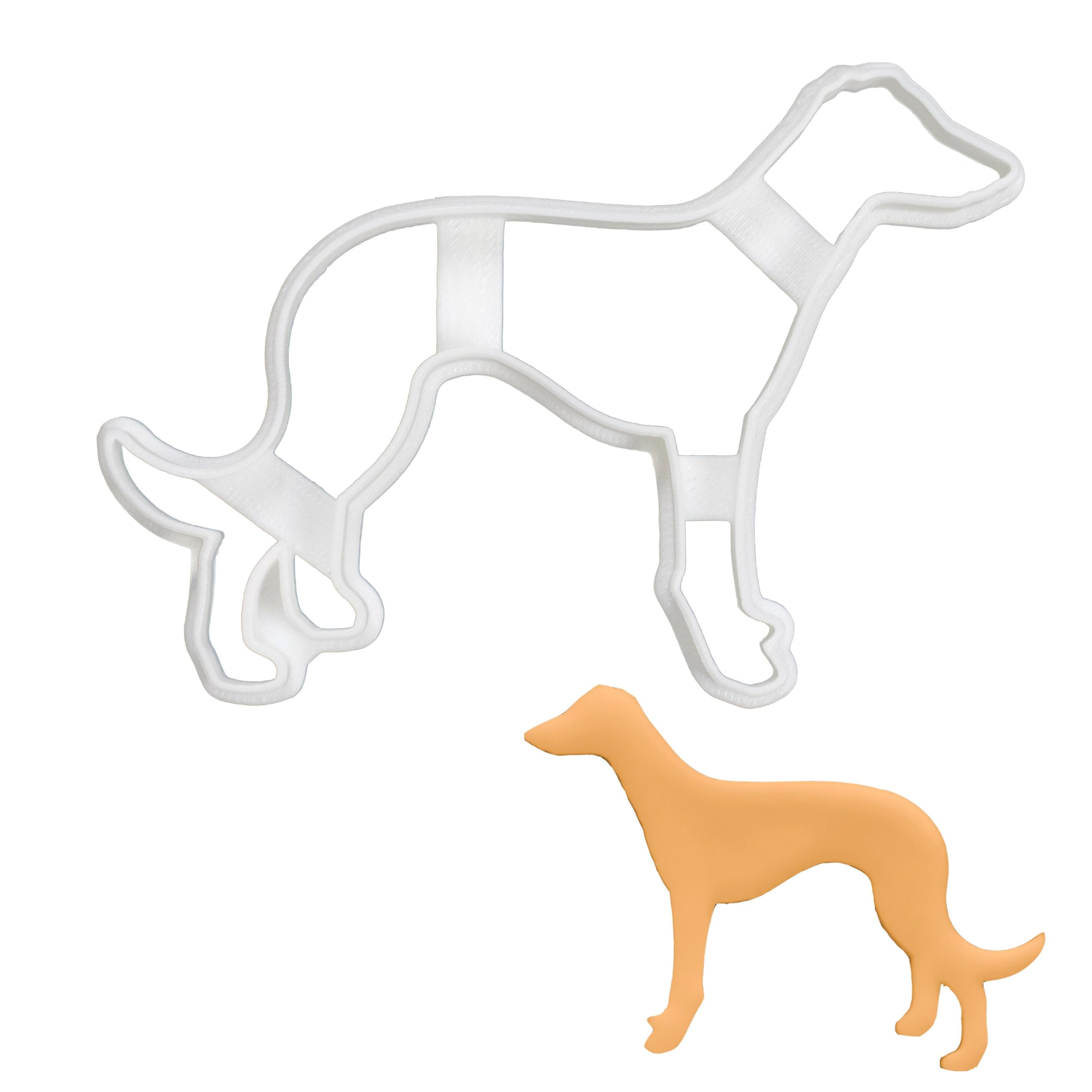 BAKERLOGY Greyhound Silhouette Cookie Cutter - Detailed Biscuit Cutter Design for Baking and Crafts, Ideal on Fondant, Dough, Clay