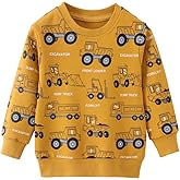 NUBEEHOHO Toddler Boys Cotton Sweatshirts Casual Long Sleeve Top Shirts Kids Winter Clothes Pullover Sweater 2T-8T