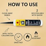Hotspot Fire Cement 310ml High Temp Sealant Black or Buff view 2
