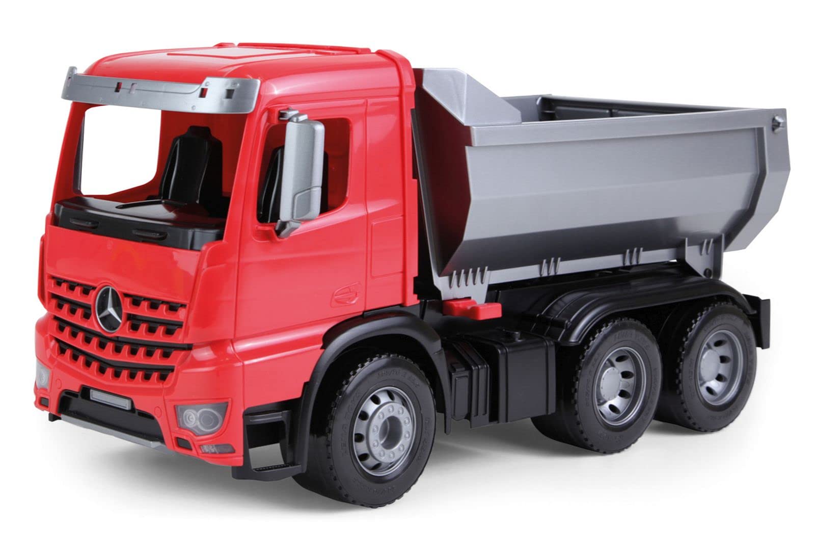 Lena 04610 Worxx Dump Truck Mercedes Benz Arocs, Approx. 45 cm, Construction Site Toy Vehicle for Children from 3 Years, Robust Dump Truck with Lockable Dump Tray and Movable Tailgate