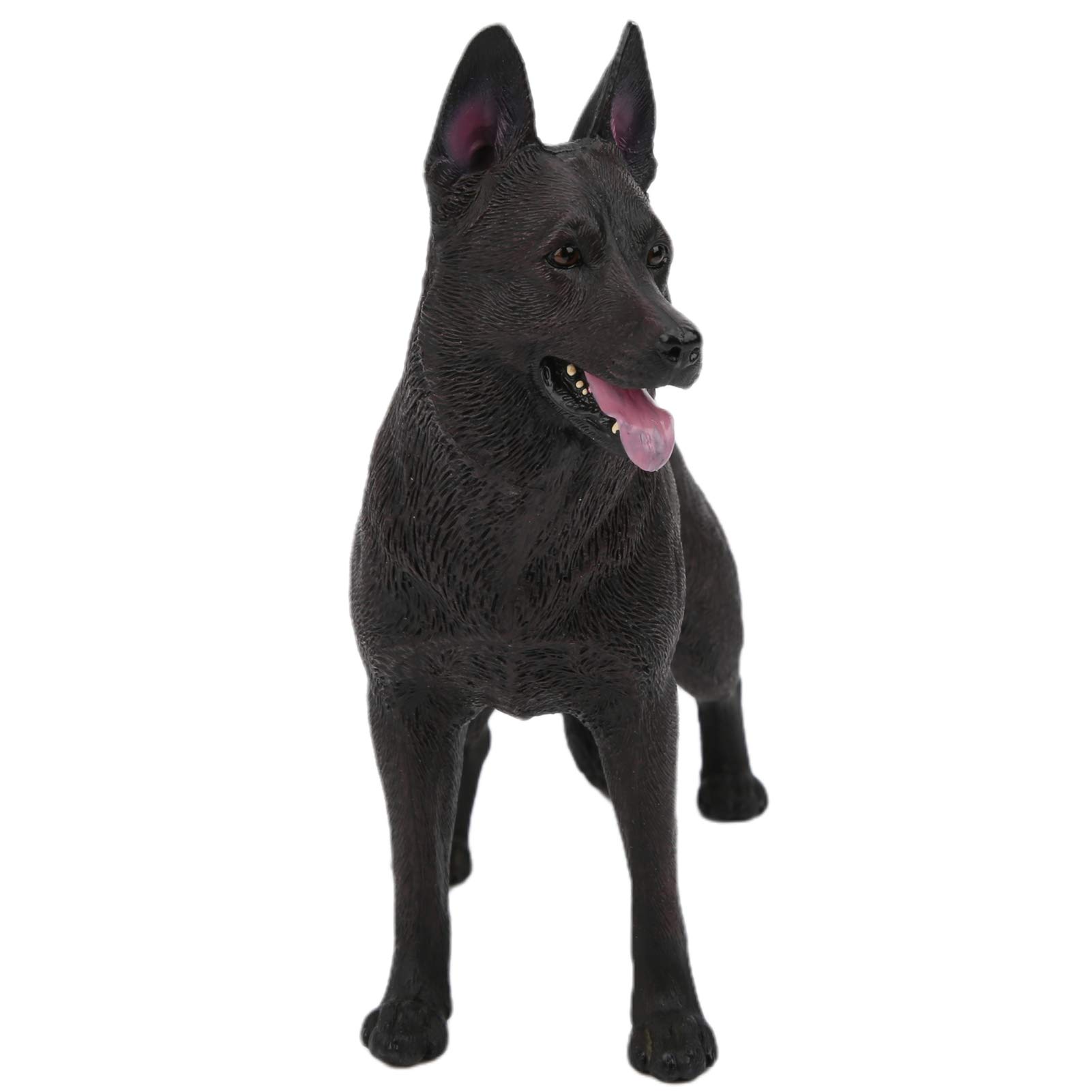 Atyhao German Shepherd Dog, Simulation German Shepherd Dog Model Table Statue Desktop Ornament for Home Office Decor(884)