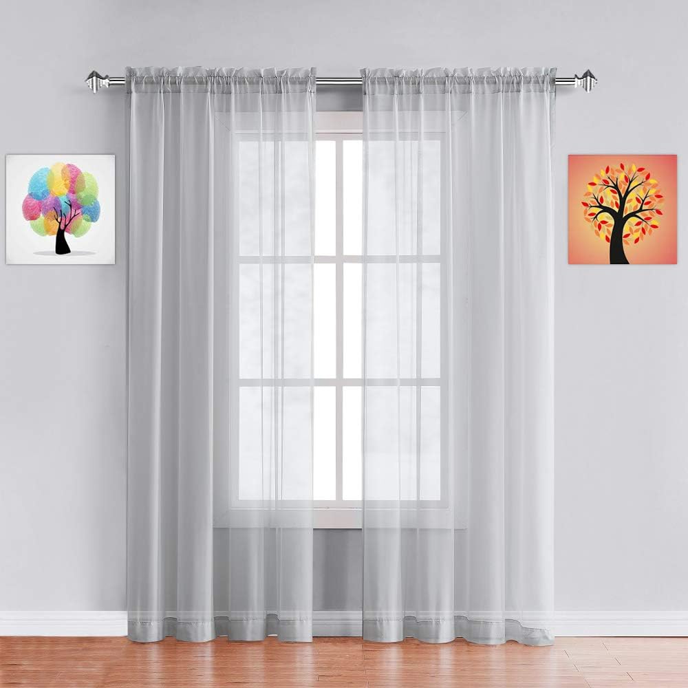 Amazon Com Warm Home Designs Pair Of Standard Length Light Silver