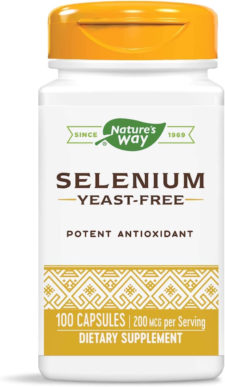 Nature's Way Selenium 200 mcg; L-selenomethionine; 100 Capsules: Health & Personal Care