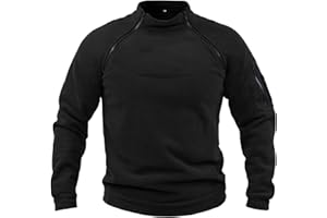 Mmoneyake Mens Tactical Military Shirts 1/4 Zip Assault Long Sleeve Combat Sweatshirts Windproof Pullover Workout Hiking Tops