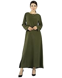 Zofocy Solid Color Women Abaya Modest Muslim Prayer