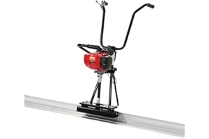 VEVOR Gas Concrete Power Screed, 8ft Aluminum Board Straight Edge Bar Set, 4 Stroke Cement Finishing Vibrating Motor with Hei