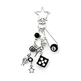 SORGERLY 8 Ball Dice Charm Keychain - Cute Bag