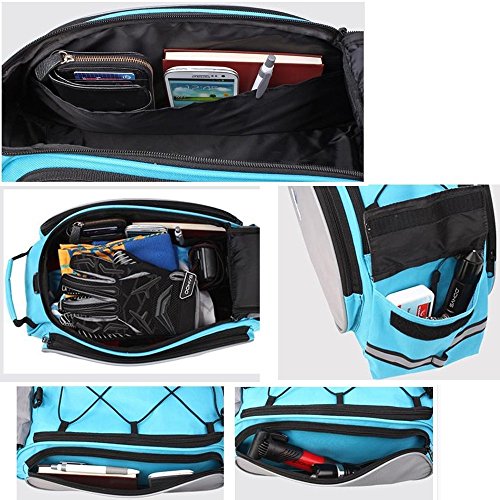 Meanhoo Bicycle Handlebar Rear Seat Trunk Bag Handbag Pannier Bicycle Pack Accessories Outdoor Activity - Blue