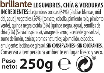 Brillante Benefit Legumbres, Chía, Verduras 250G - [Pack De 16 ...