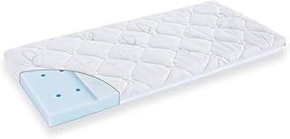Träumeland Babymatratze Brise Exclusiv 43x80x6cm / Kindermatratze für Beistellbett Dicke 6 cm/belüftete Kaltschaummatratze/Matratze für Wiege, Beistellbett/Bezug mit Tencel waschbar