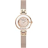 VICTORIA HYDE Small Dial Women Watches,Mesh Band Dainty Gold Watches for Women
