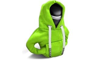 Lecctso Car Shift Knob Hoodie, Fashionable Sweater Hoodie Auto Gear Shift Knob Protector, Universal Car Interior Accessories Funny Car Shift Knob Cover for Car Truck SUV (Green)