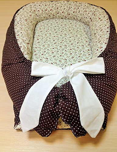 Baby Nest Protection Liner Snuggle Cotton Crib Bedding Brown Beige