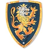 Liontouch - Noble Knight Foam Shield for Kids, Blue/Medium - Age 3-8 | 15.4 x 11.8 in | Medieval Pretend Play Toy with Golden Lion Theme | Safe Battle Accessory for Dress Up & Costumes for Boys