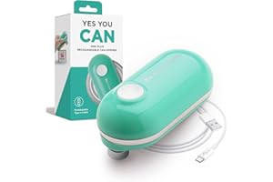 Kitchen Mama Mini Plus Rechargeable Electric Can Opener: USB-C Charging, Hands-Free, Auto Stop, Compact, Cordless, Smooth Edg