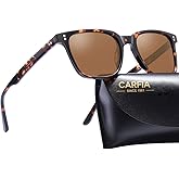 CARFIA Polarized Sunglasses for Women: Acetate, Small/Medium Size, UV400 Anti Glare CA5354
