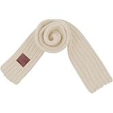 RARITYUS Kids Knitted Scarf Fashion Solid Color Toddler Soft Warm Scarves Neck Warmer Winter for Girls Womens