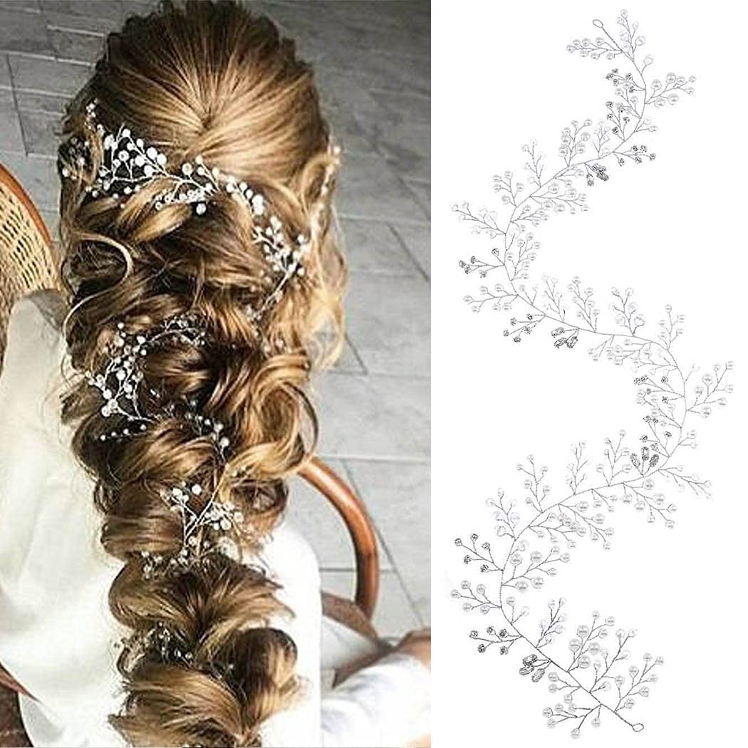 Yean Bride Wedding Headband Rhinestones Silver Bridal Hair Vine Baby Breath Hair Accessories For Women And Girls Buy Online In Bahamas At Bahamas Desertcart Com Productid