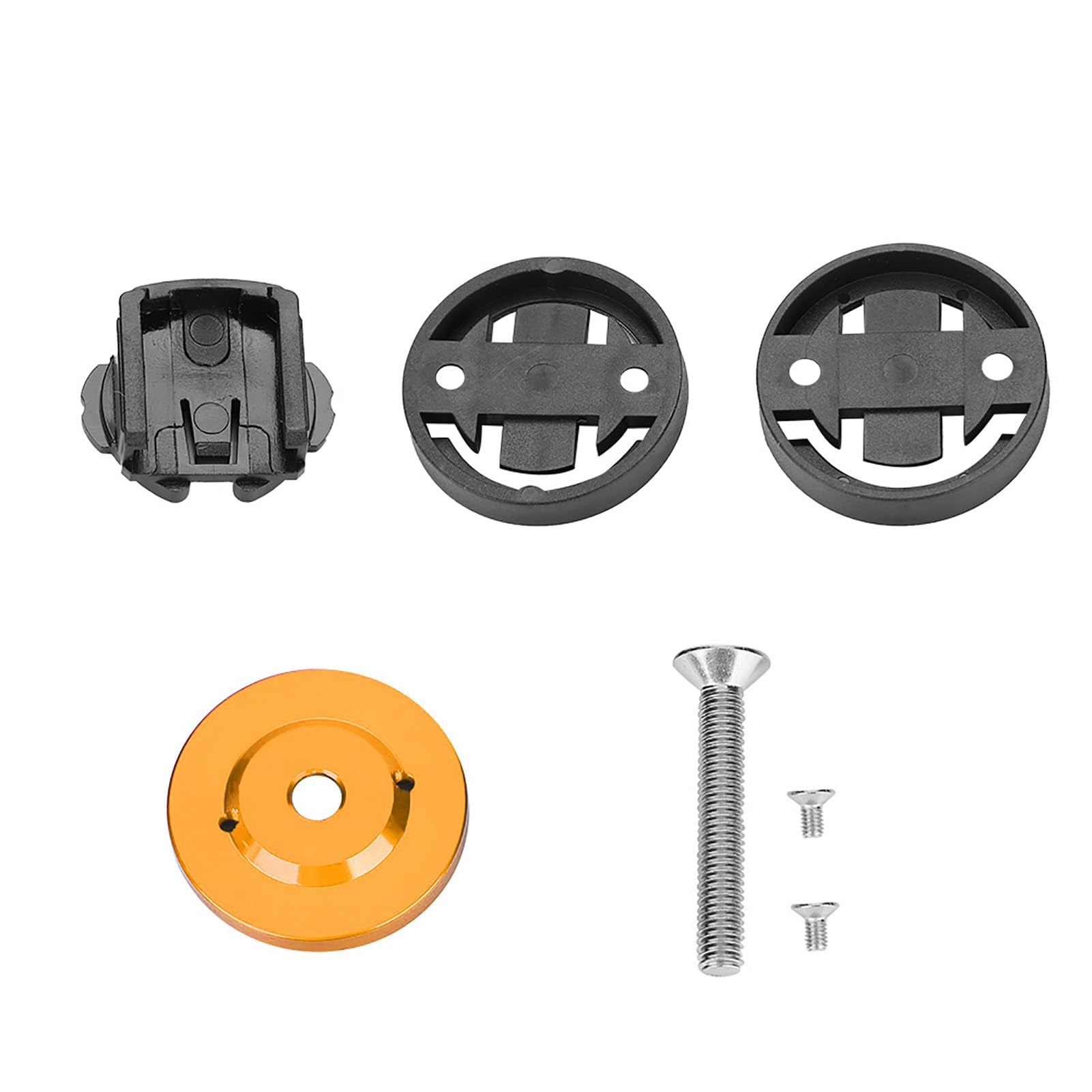 VGEBY1 Bike Computer Holder, Aluminum Alloy Stem Top Cap Mount for GPS Odometer 28.6mm Road Mountain Bike (Golden)