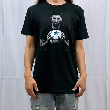 Amazon Co Jp メッシ 黒 Tシャツ S M L Xl サッカー アルゼンチン バルセロナ ロナウド ネイマール ビッグ オーバー サイズ Xxl 5xl 長袖 黒 ホビー