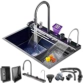 SOFTINOX Cuba De Cozinha Pia Gourmet Multifuncional Inteligente Em Inox 304 75x46cm Completa Com Torneira e Acessórios