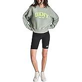 DKNY womens Logo Cropped Crewneck Sweatshirt