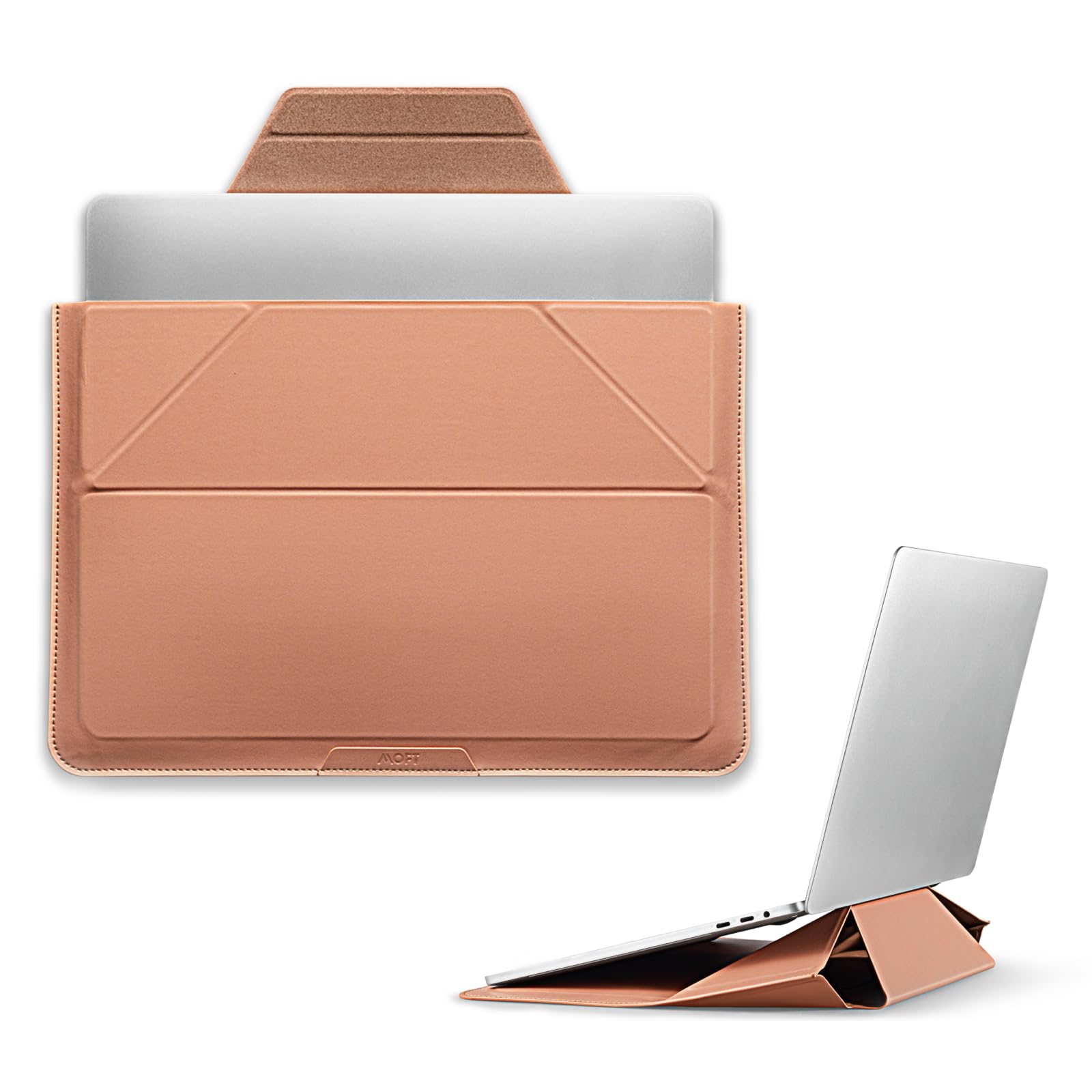 Photo 1 of MOFT Laptop Carry Sleeve, 2-in-1 Laptop Bag & Stand for 13" MacBook Air/Pro, MacBook Neo & Dell/HP/Lenovo, Stylish Slim Computer Sleeve Bag with Expandable Storage for Computer Accessories, Class Nude