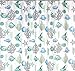 Deep Sea Fabric Shower Curtain: Ocean Life Fish Theme, Teal Blue Green Grey White, 70