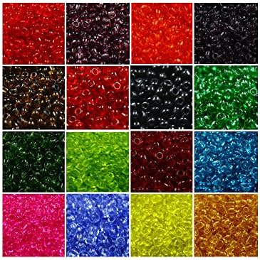 Vintage Glass SEED Beads Bulk Garnet Red Blue Green Black Yellow Orange Purple 2mm Tiny Mini Small NOS