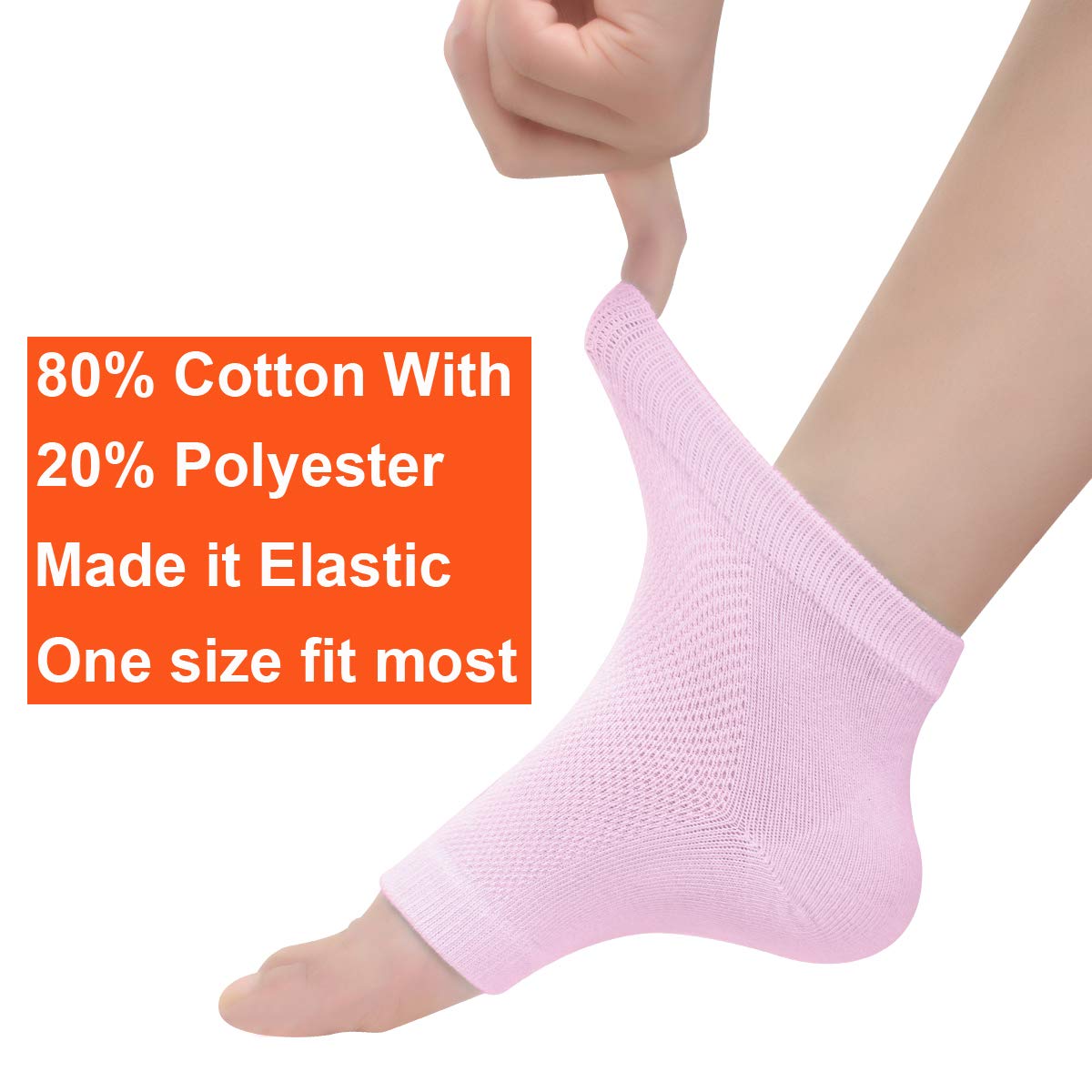 Vented Moisturizing Gel Heel Socks, 3 Pairs Toeless Spa Sock for Foot Care Treatment, Cracked Heels, Dry Feet, Foot Calluses (Green, Grey, Pink) : Beauty
