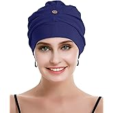 osvyo Cotton Chemo Turbans for Women Cancer Hairloss hat - Cotton Lightweight Headwear Sealed Packaging