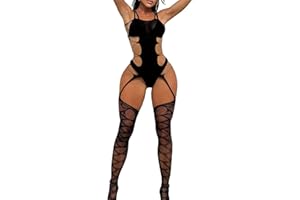 Famstar Sexy Lingerie For Women Naughty Sparkle Rhinestone Fishnet Lingerie Set Teddy Erotic Mesh Rave Outfit