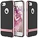 iPhone 7 Case, Rock [Royce] - Black & Rose Gold [Ultra Thin][Heavy Duty][Metal Texture Side Buttons][Dual Layered][Slim Fit][Hard PC + Soft TPU] for Apple iPhone 7 (2016)
